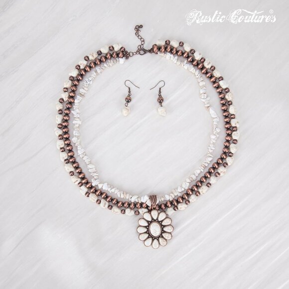 Rustic Couture's Western Jewelry Set for Women Cowgirl Vintage Western Necklace - Picture 2 of 6